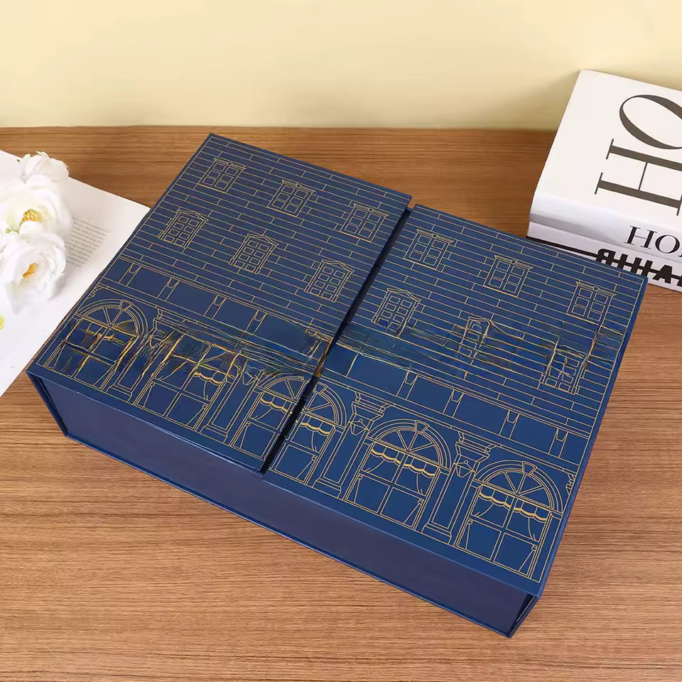 Calendario de Adviento con caja 24 sorpresa azul - Masculino