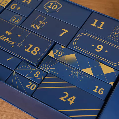 Calendario de Adviento con caja 24 sorpresa azul - Masculino