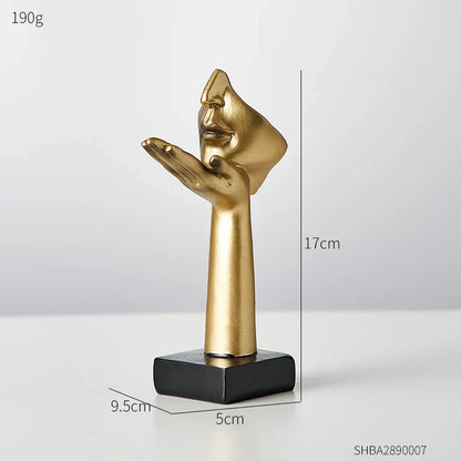 Escultura Abstracta Nórdica de Resina para Decoración