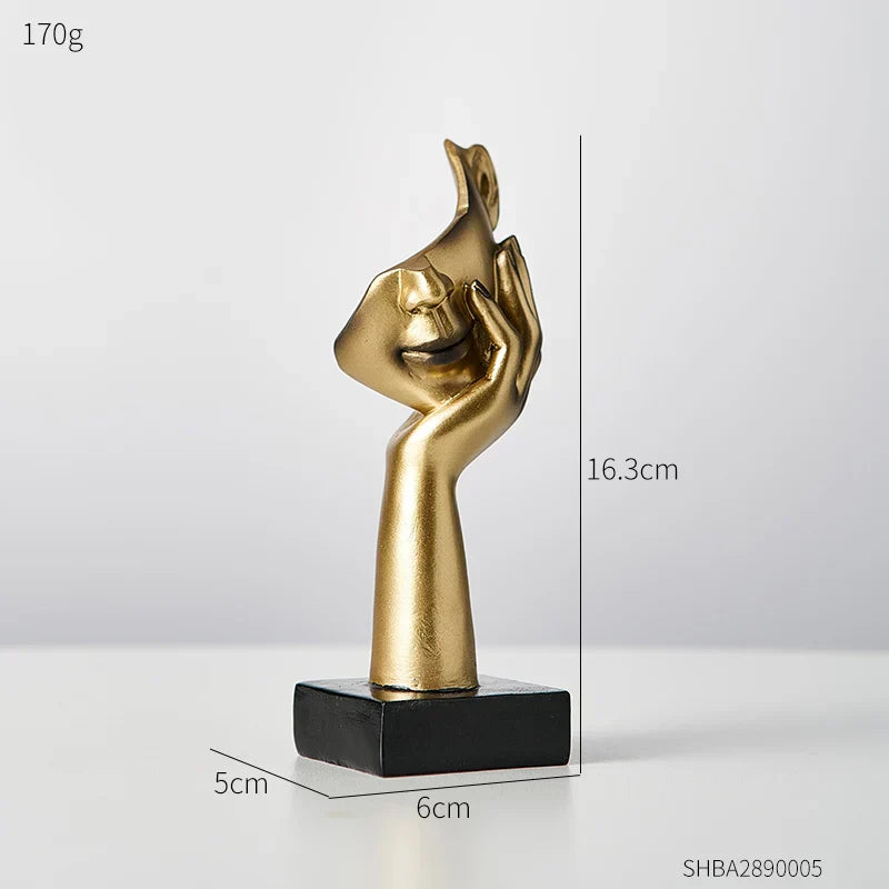 Escultura Abstracta Nórdica de Resina para Decoración