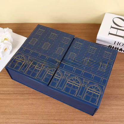 Calendario de Adviento con caja 24 sorpresa azul - Masculino